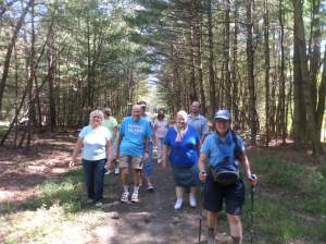 On the SNETT in Douglas, MA with group walk sponsored by the Douglas Library and Sr. Center